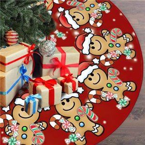Christmas Tree Skirt 48 Inch Christmas Gingerbread | Christmas Decorations